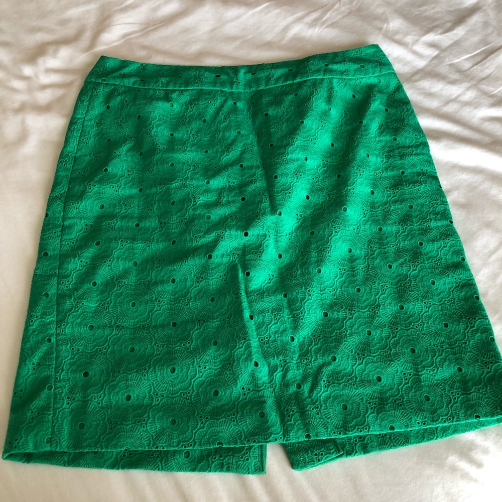 Talbots cotton eyelet skirt